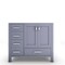 Castello Usa Yamyam 36" Gray Vanity with Chrome Handles (Right Base Only) CB-YAM-36G-R-CHR-VBO - alternate 1